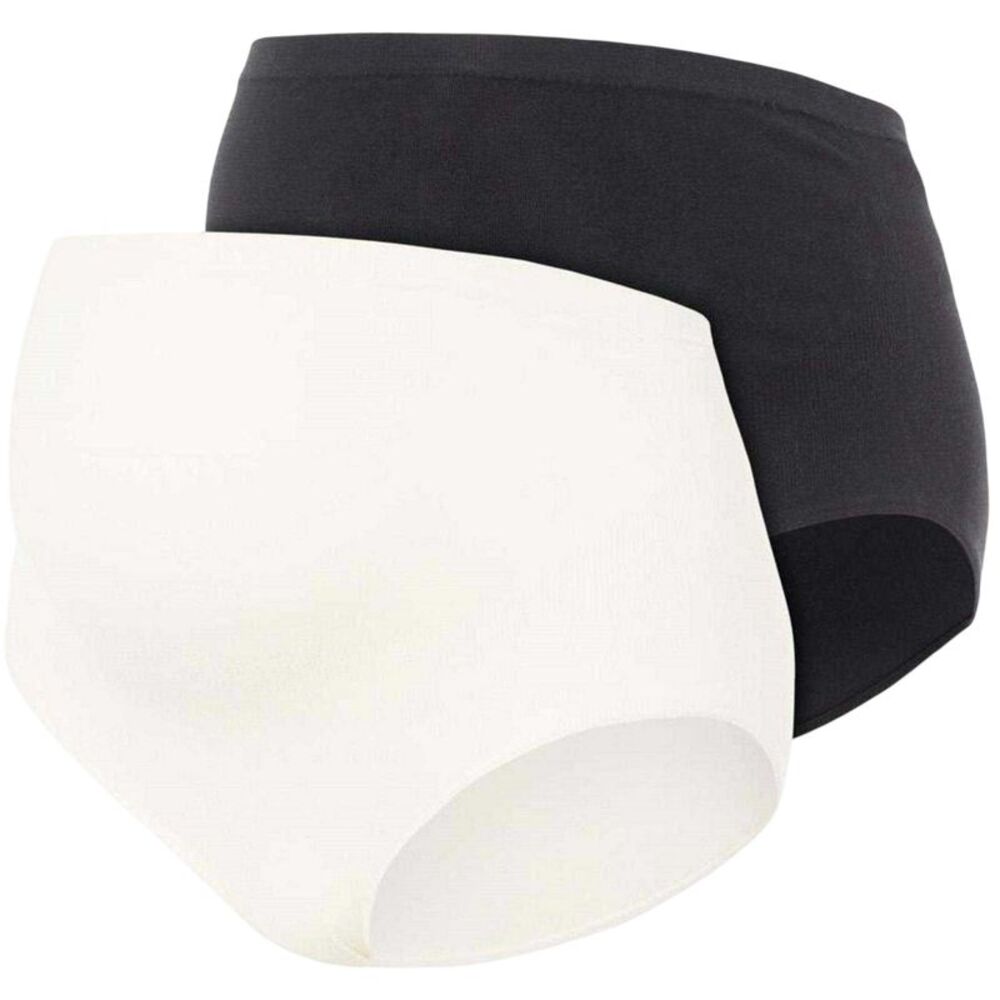 Mamalicious Womens/Ladies High Waist Briefs (Pack of 2) / Black/White